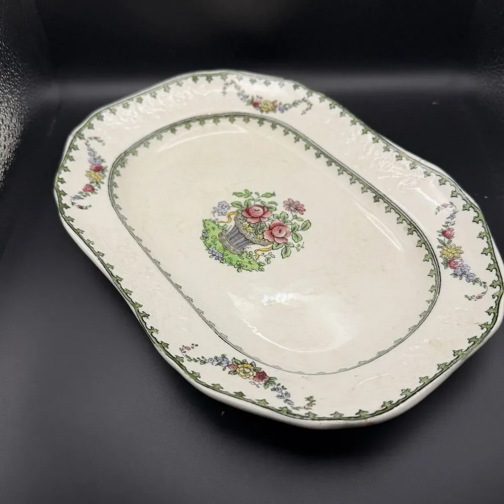 Spode Copeland Vienna Floral Oval Platter England Ceramic Glossy MPN 552768 - Picture 1 of 7